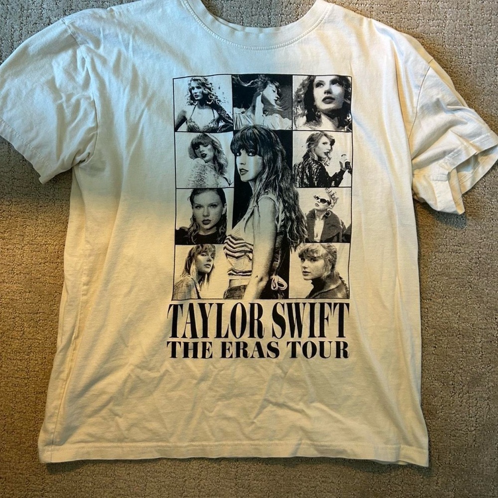 Taylor Swift The Eras Tour Collage Tee - Cream